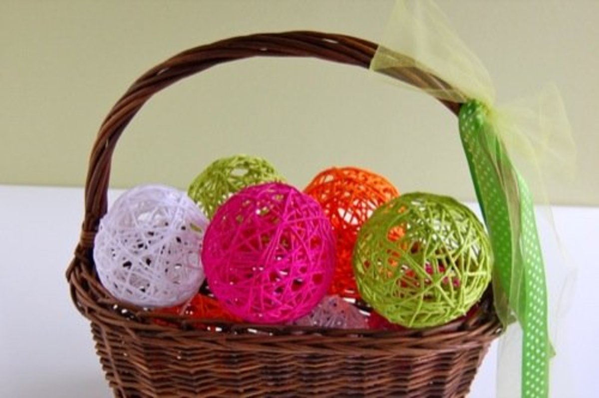 Glue yarn balls.