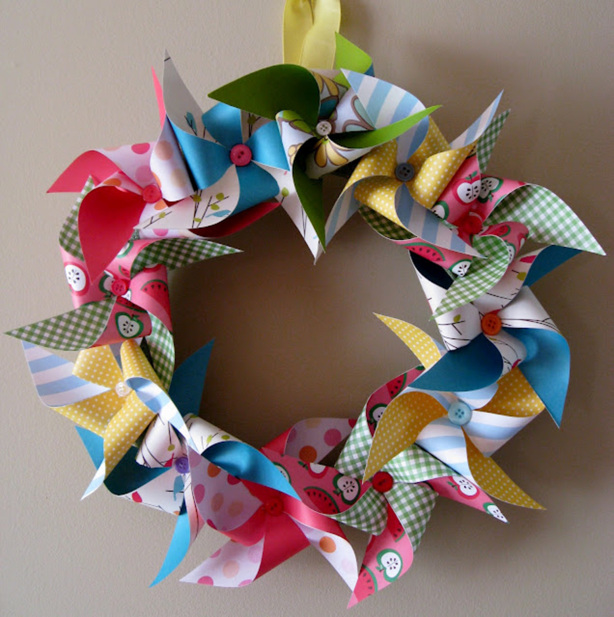 Pinwheel wreath.