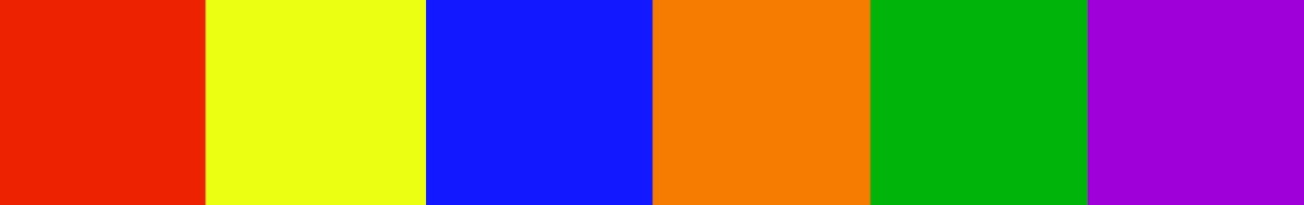 Primary colors: red, yellow, blue. Secondary colors: orange, freen, violet.