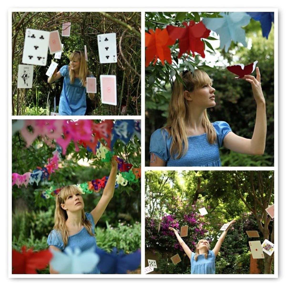 Use playing cards to decorate for an Alice in Wonderland party.
