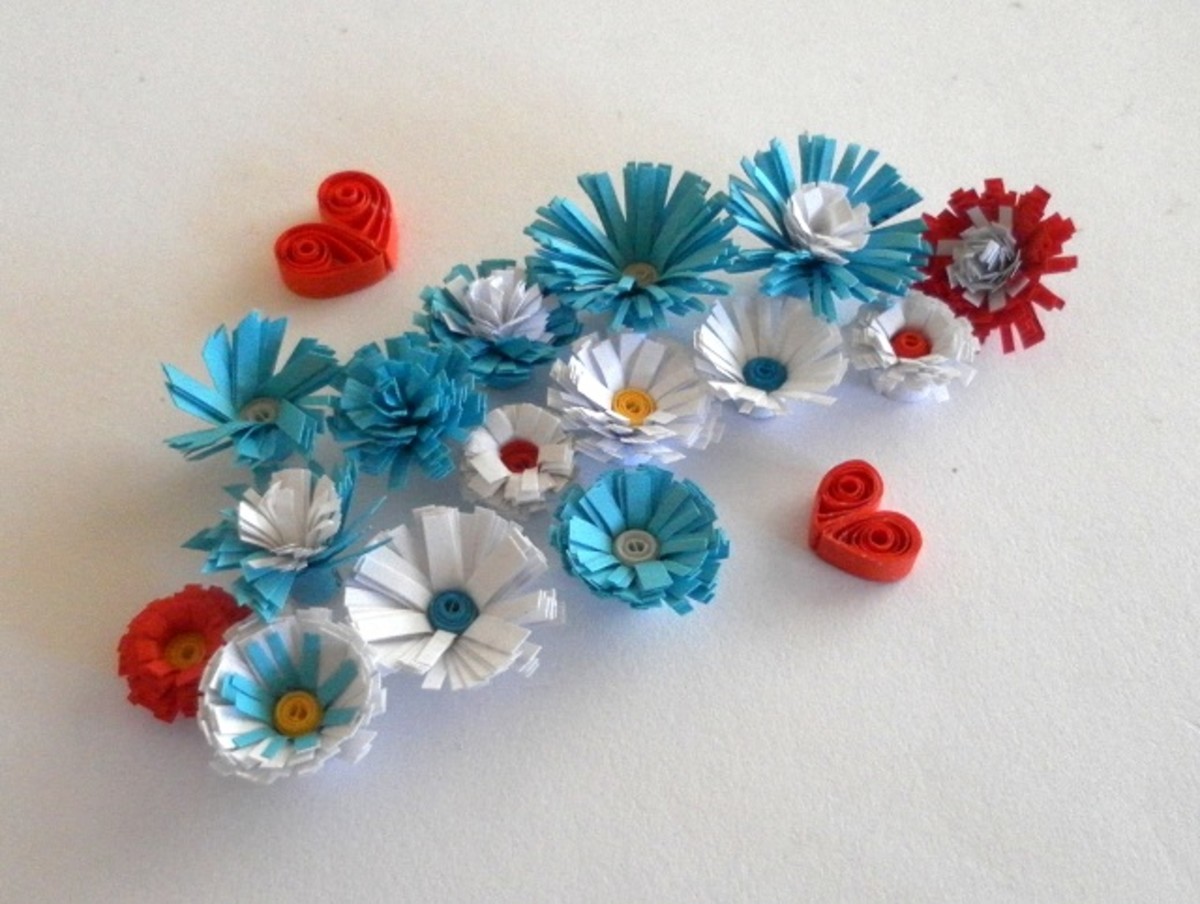 Paper Quilling How to Make Fringed Flowers for Quilled Designs and