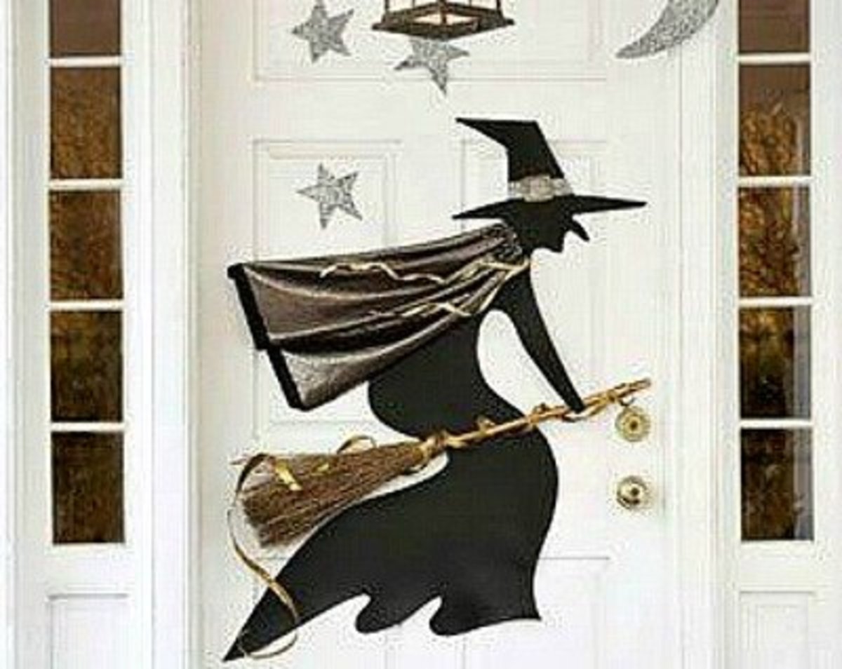 This witch template can be decorated any way you like.