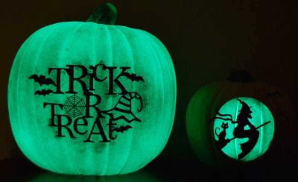 Give your jack-o'-lantern a new spin with some glow-in-the-dark paint.
