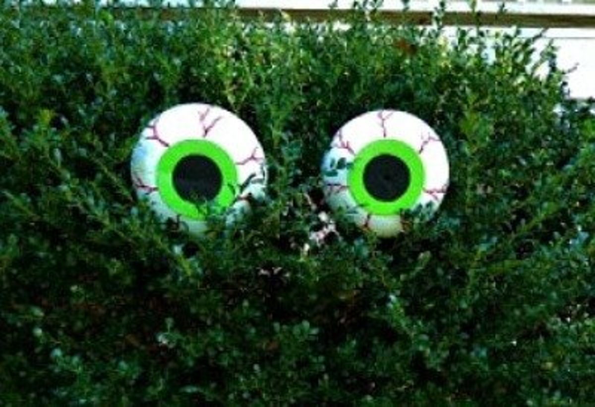 This is another eyeballs-themed craft. This time, the eyes are especially creepy-looking!