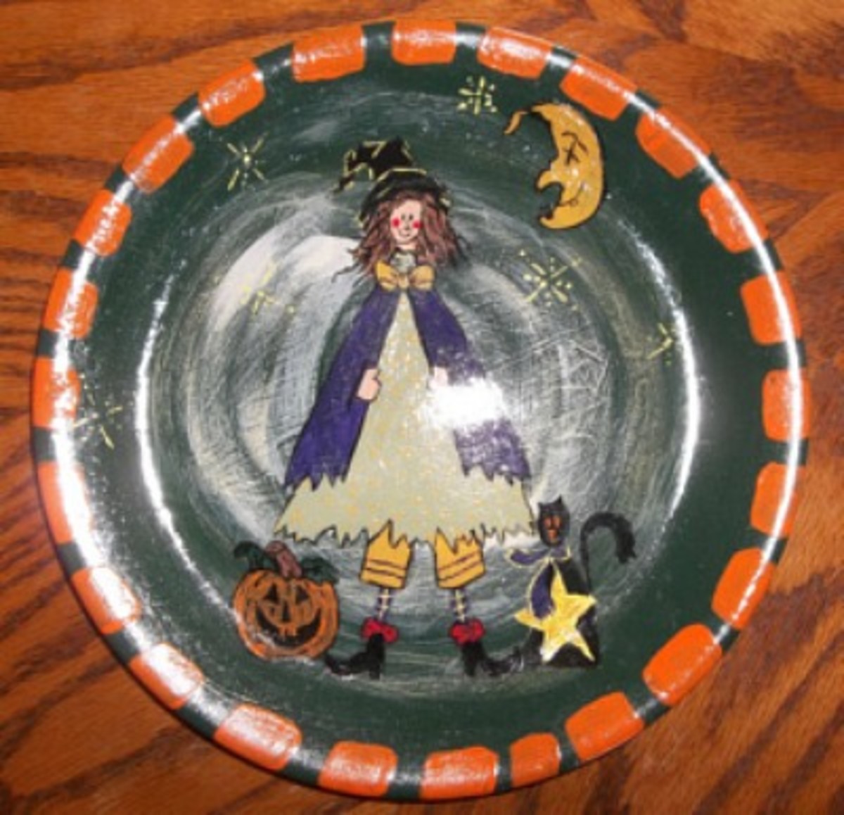 painting-a-halloween-plate