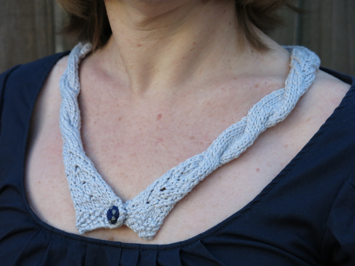 Button view of the necklace.