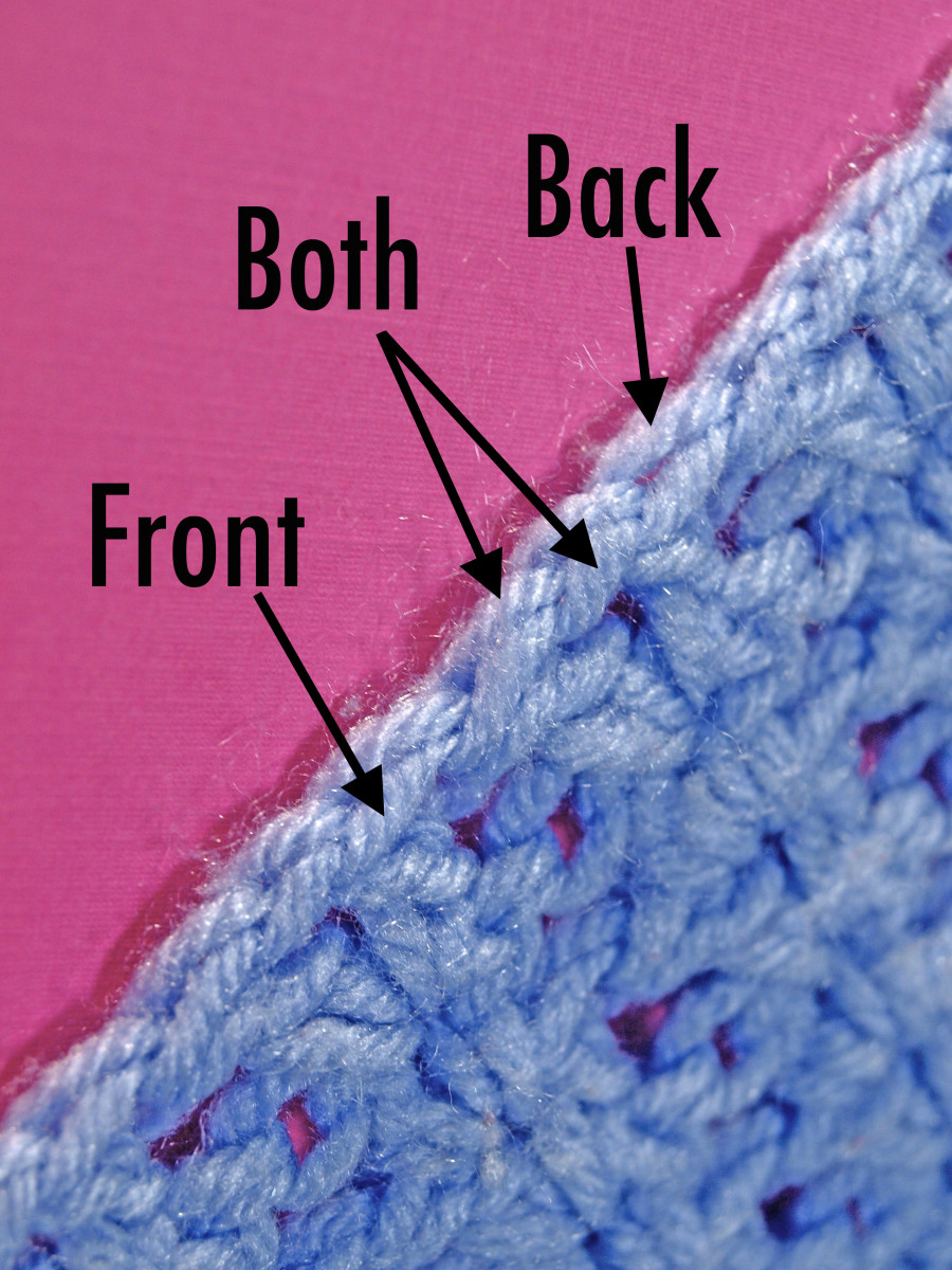 Make sure to crochet both the front and the back loops. 