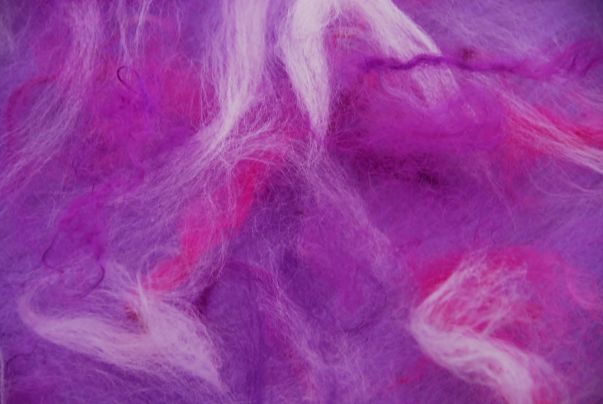 Close-up of the decoration.  Use natural fibers such as wool, cotton or silk.