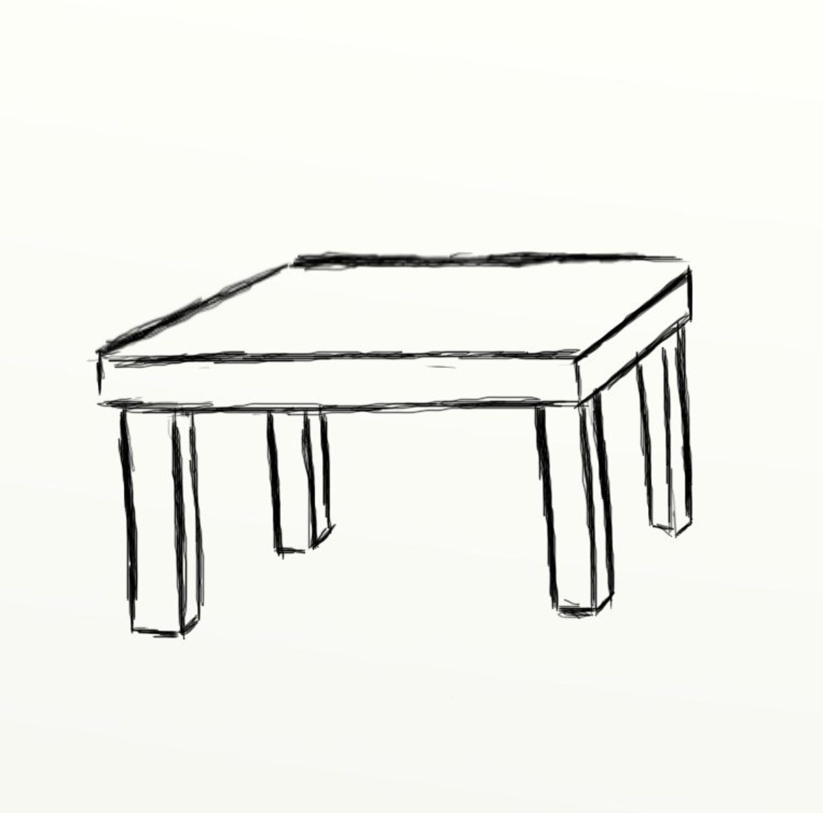 How To Draw A Dining Table Step By Step