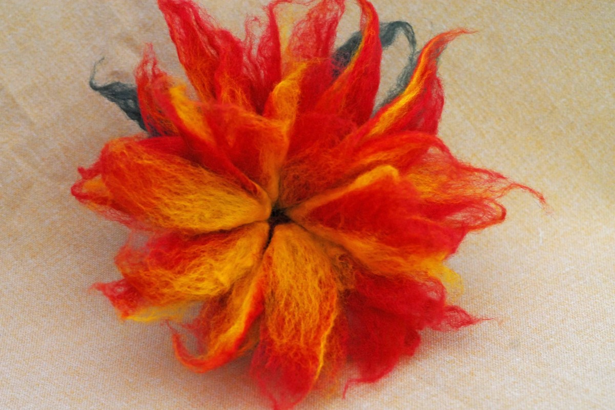 How to Make a Wet Felted Flower/A Free Tutorial HubPages
