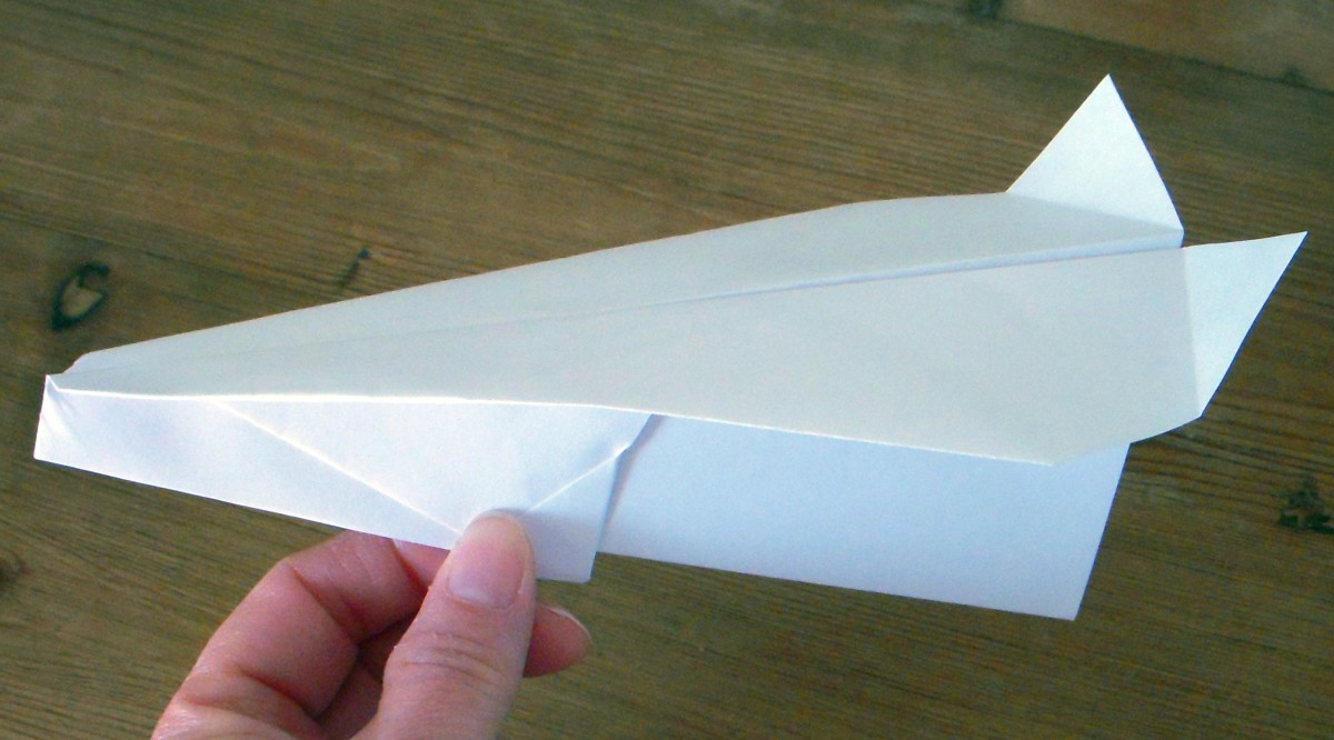 This simple boomerang paper airplane will fly back to you.
