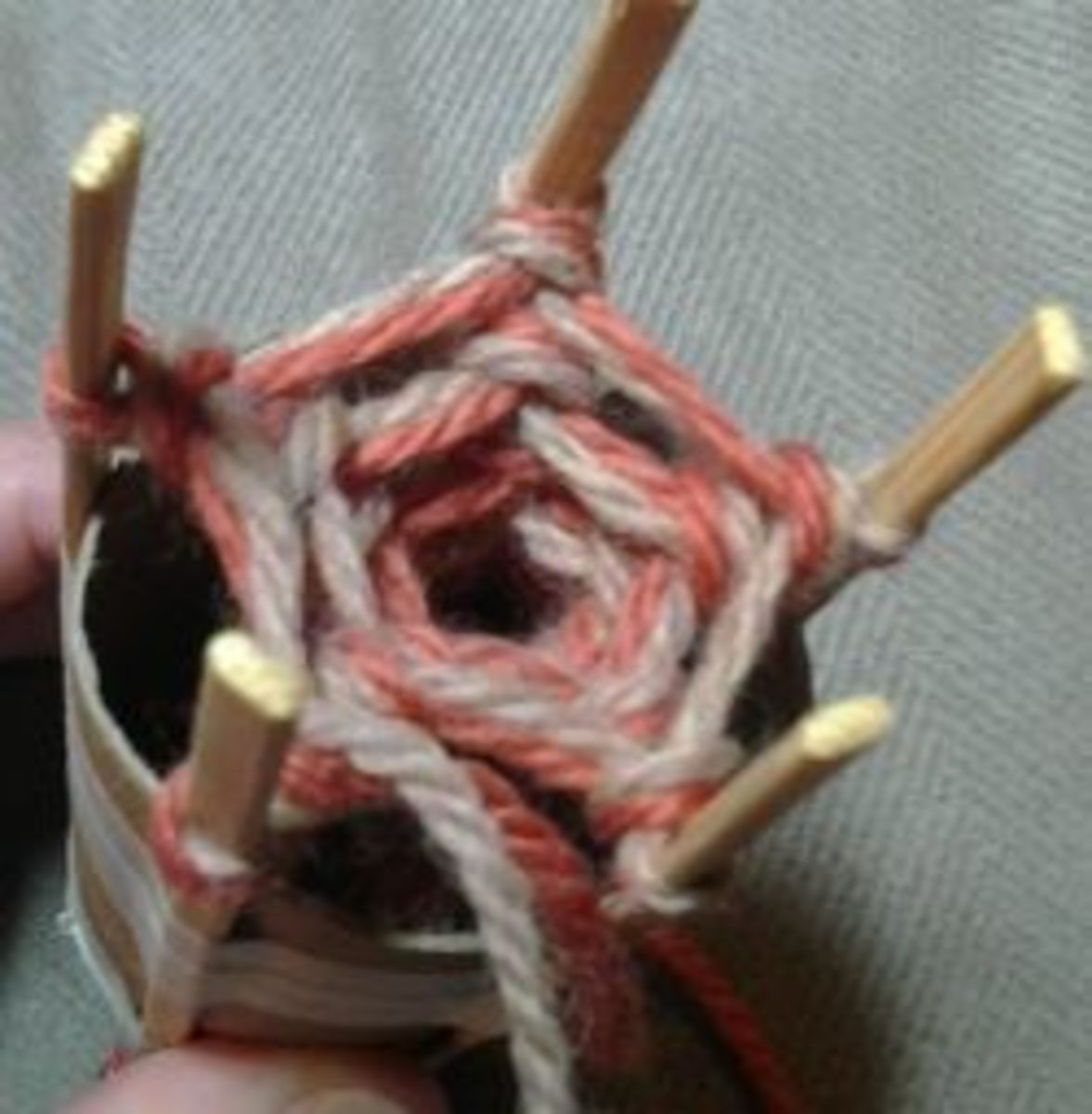 Knitting on a 5-Peg Spool