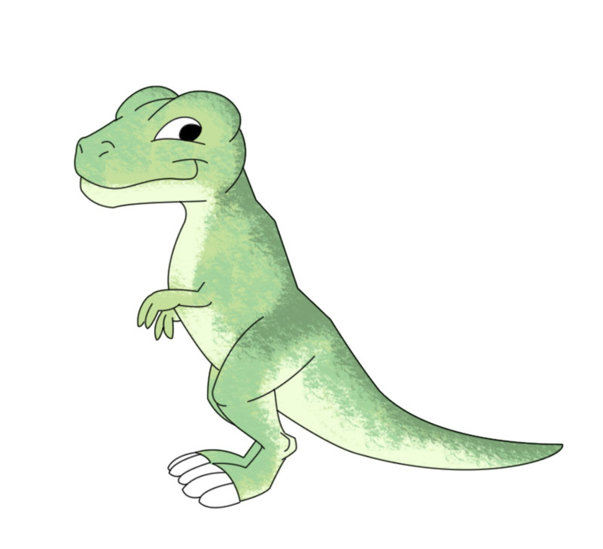 How to Draw a Cartoon T-Rex - FeltMagnet