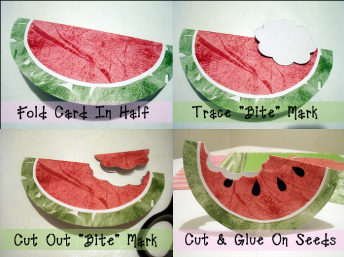 How to make a watermelon card or invite DIV tutorial and printable template. 