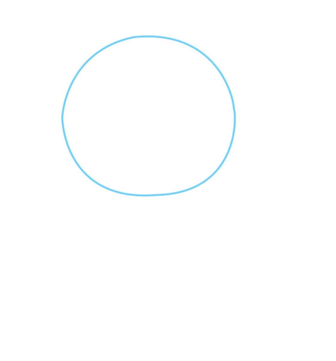 Step 1. Draw a large circle that will become the body.