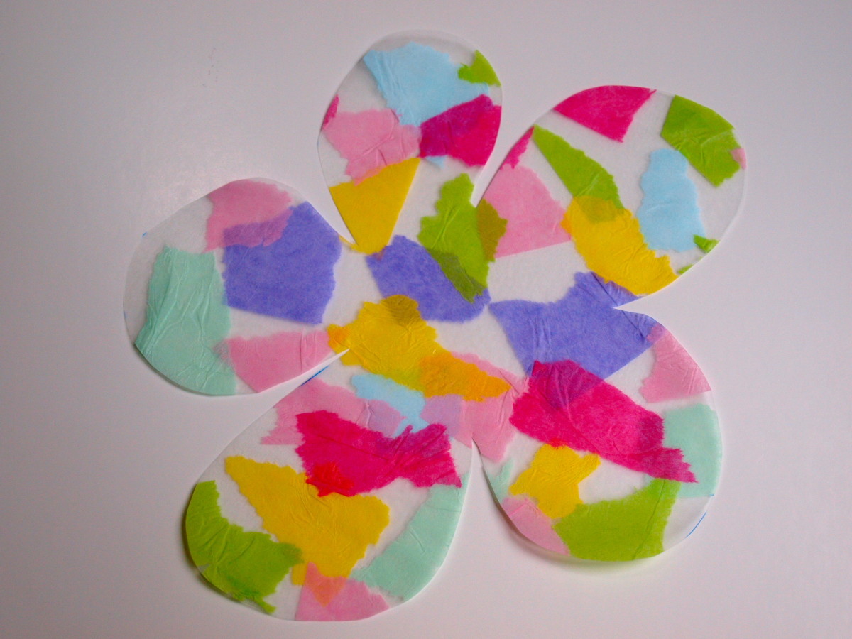 Tissue Paper Suncatcher Craft Project for Toddlers and Children