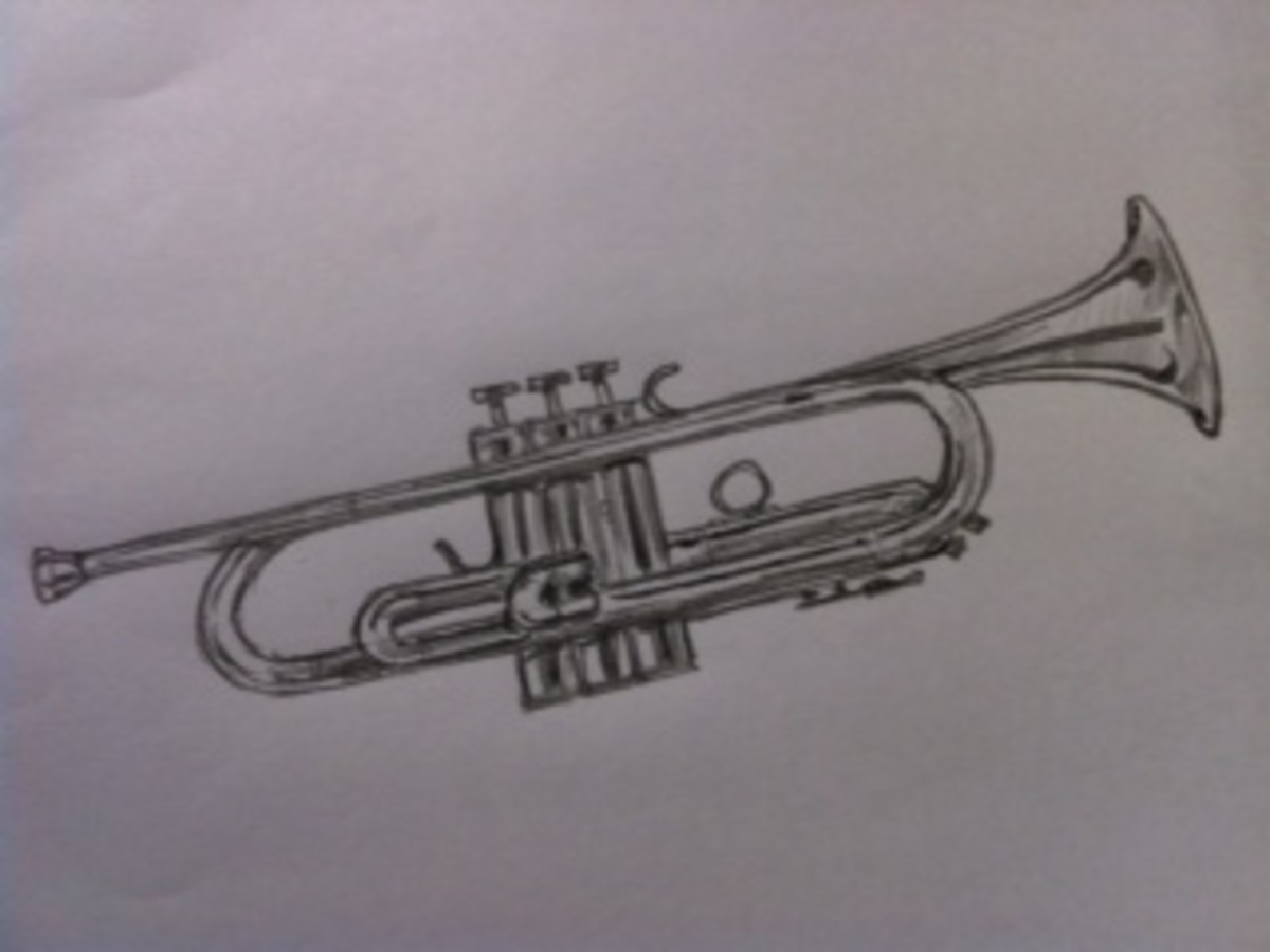 Finished trumpet drawing
