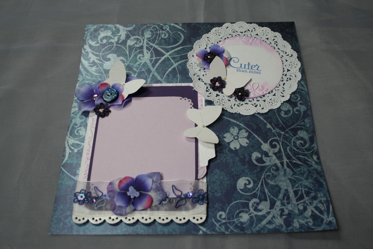 Printed cardstock and solid photo mats