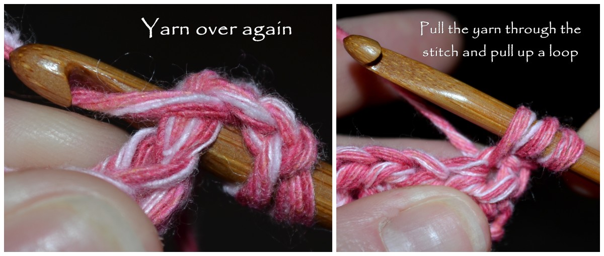 Yarn over again and pull up a loop.