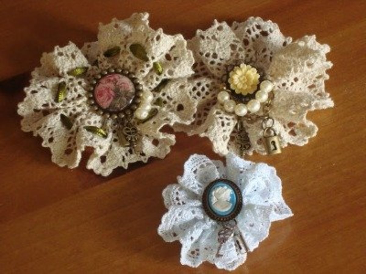 Lace Brooches