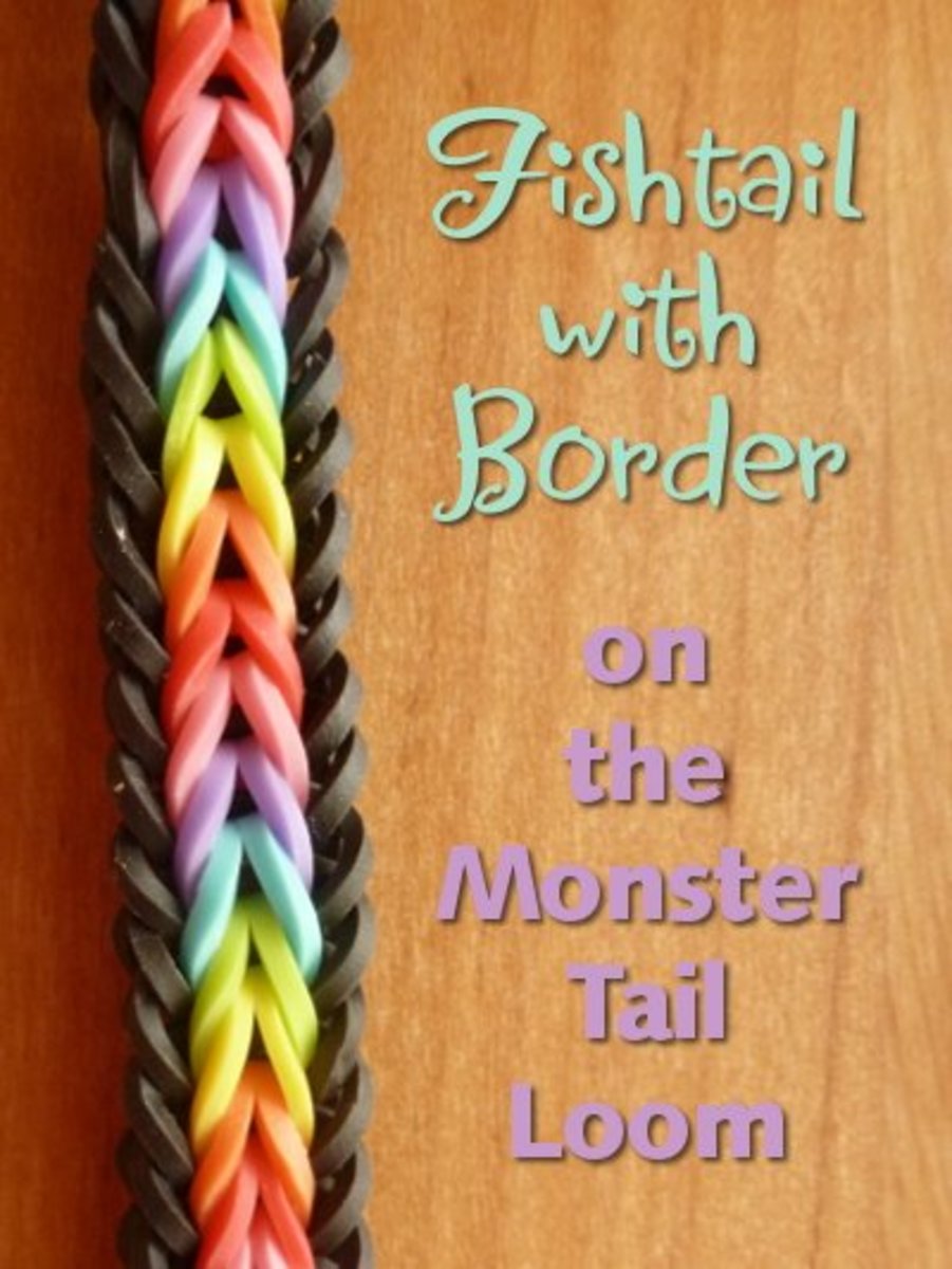 Fishtail pattern with a border for the monster tail loom