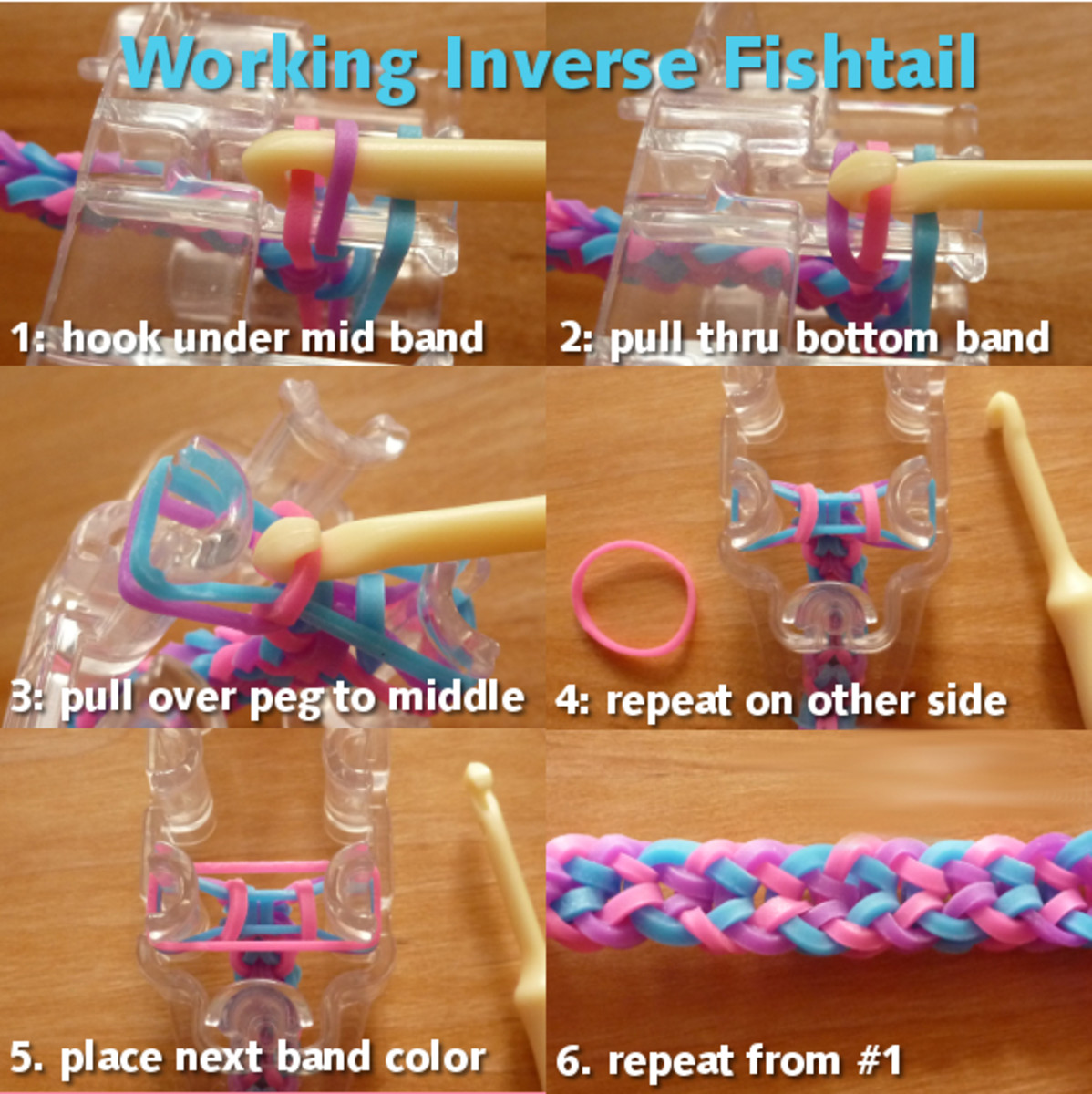 How to make a rainbow loom fishtail band - Netmums