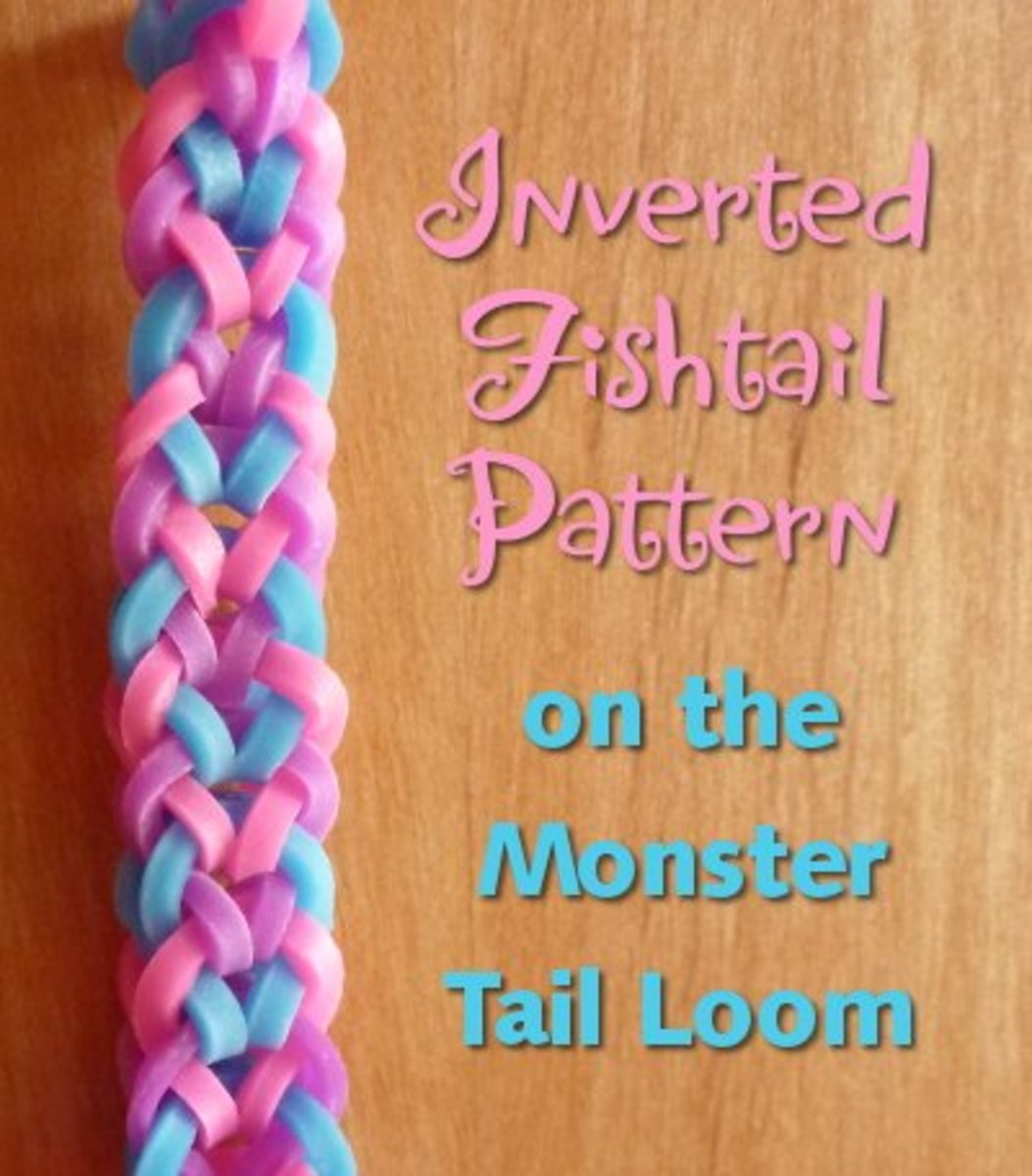 Inverted fishtail pattern on the monster tail rainbow loom