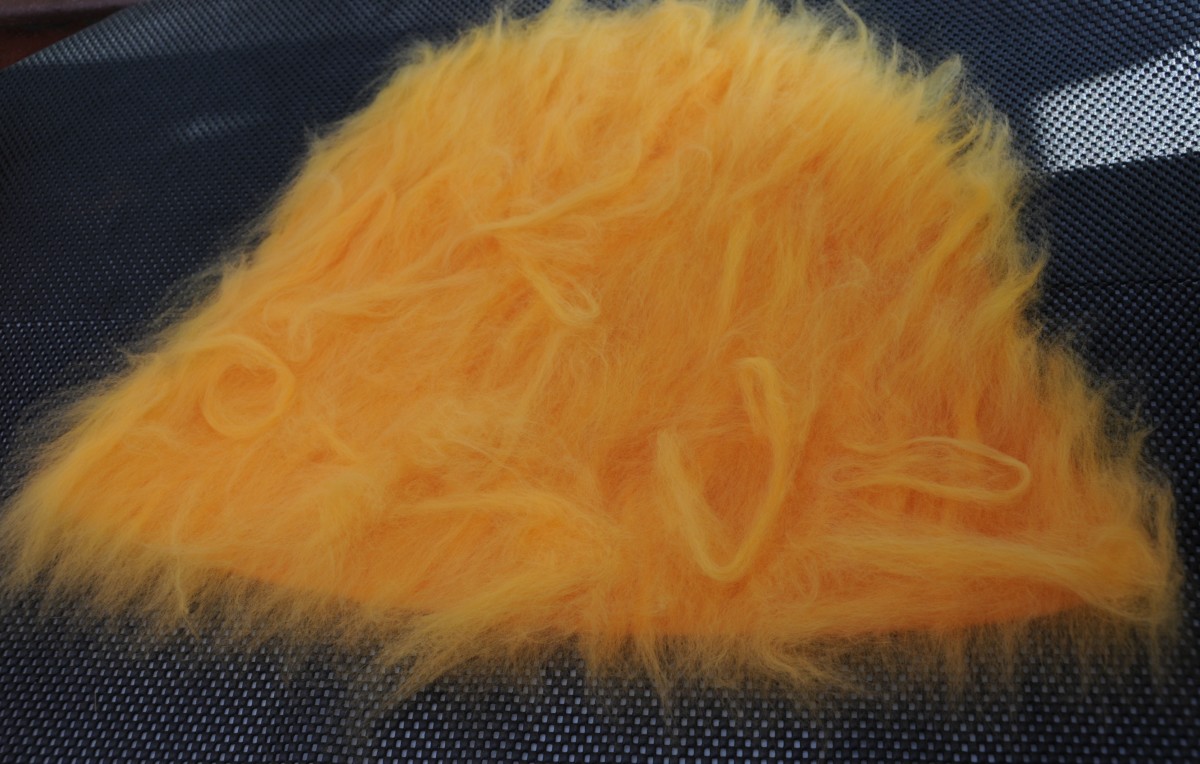 Layer 2, covered with one layer of wool fibers.