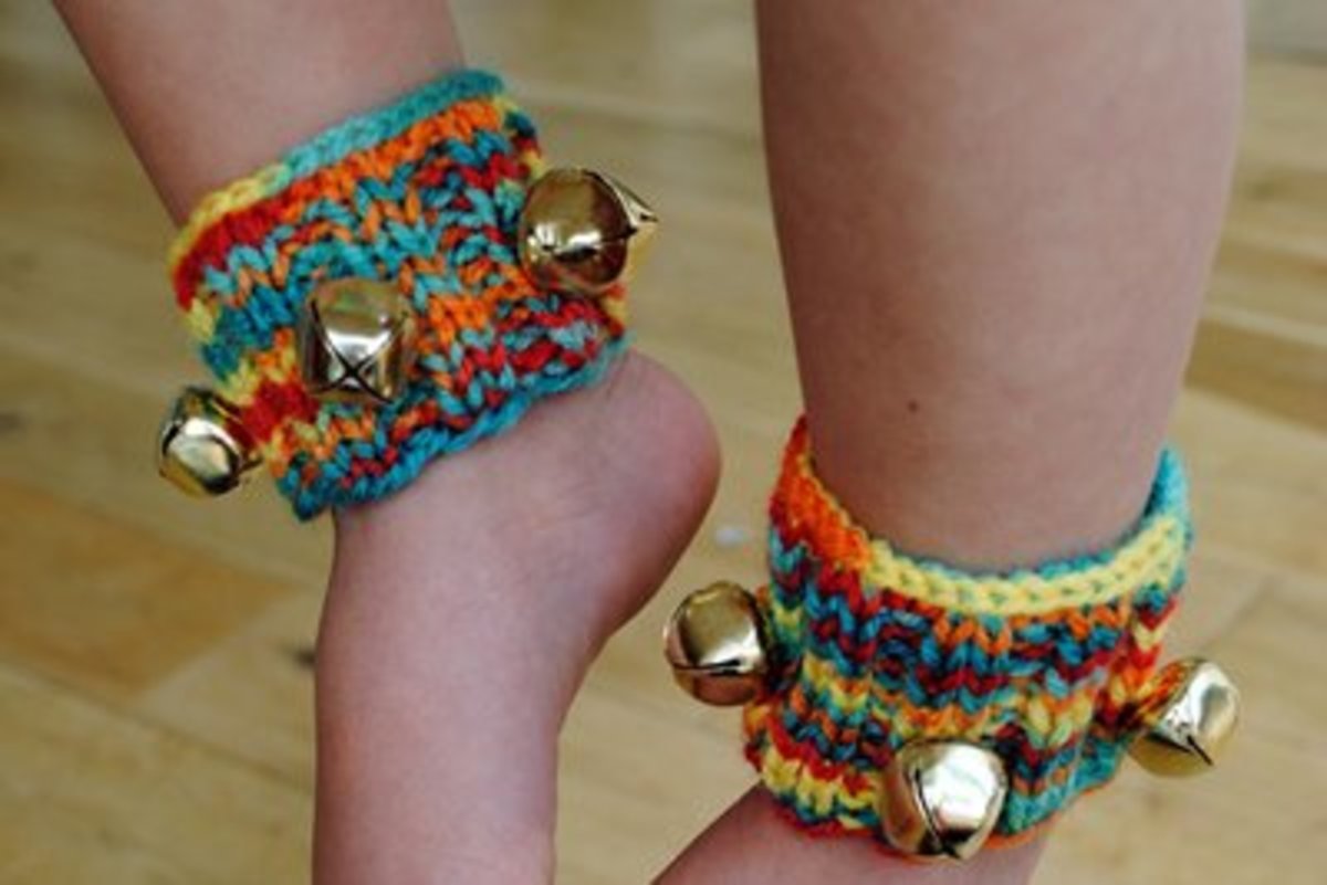 Knitted ankle bells
