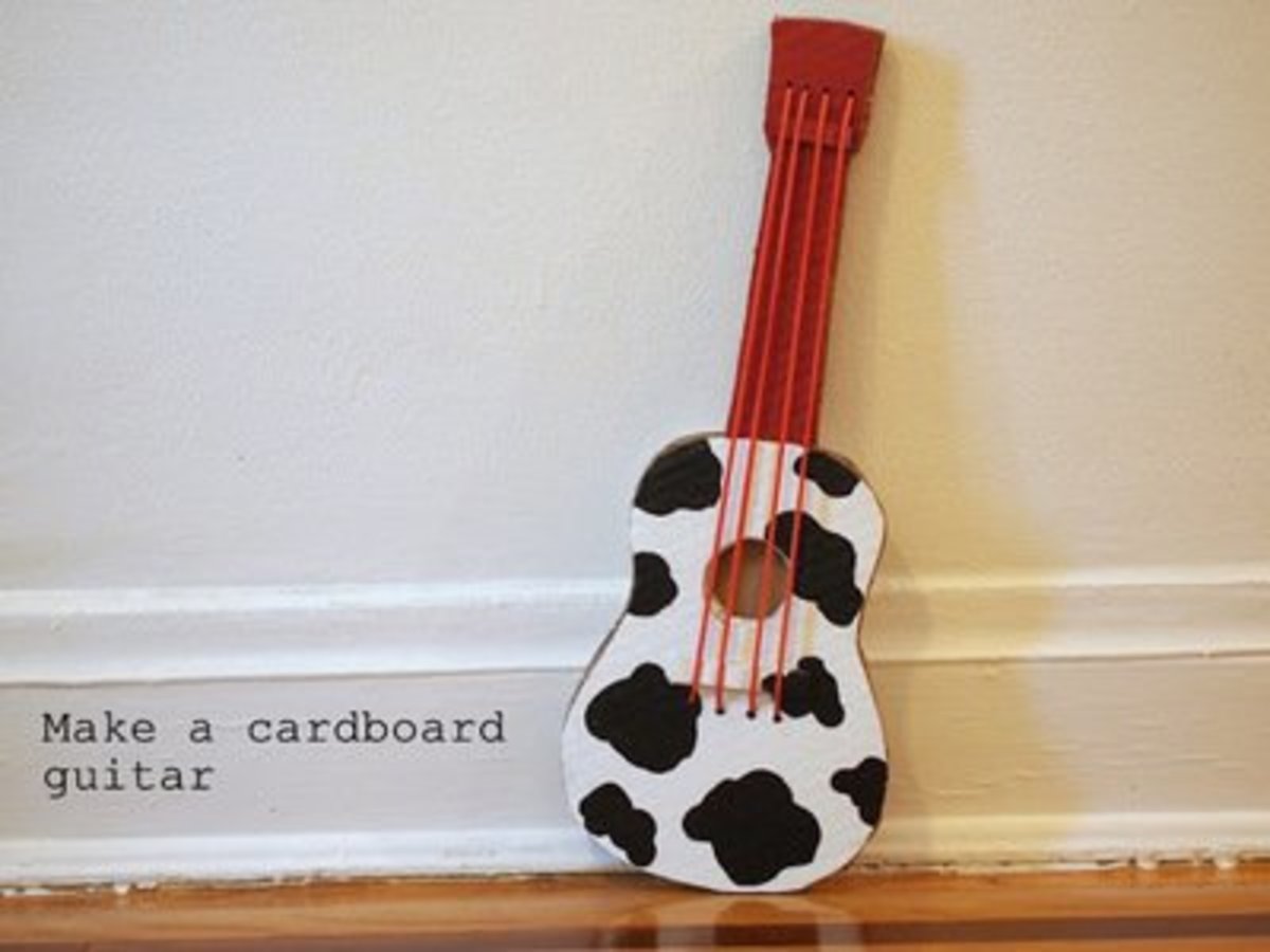 DIY cardboard guitar