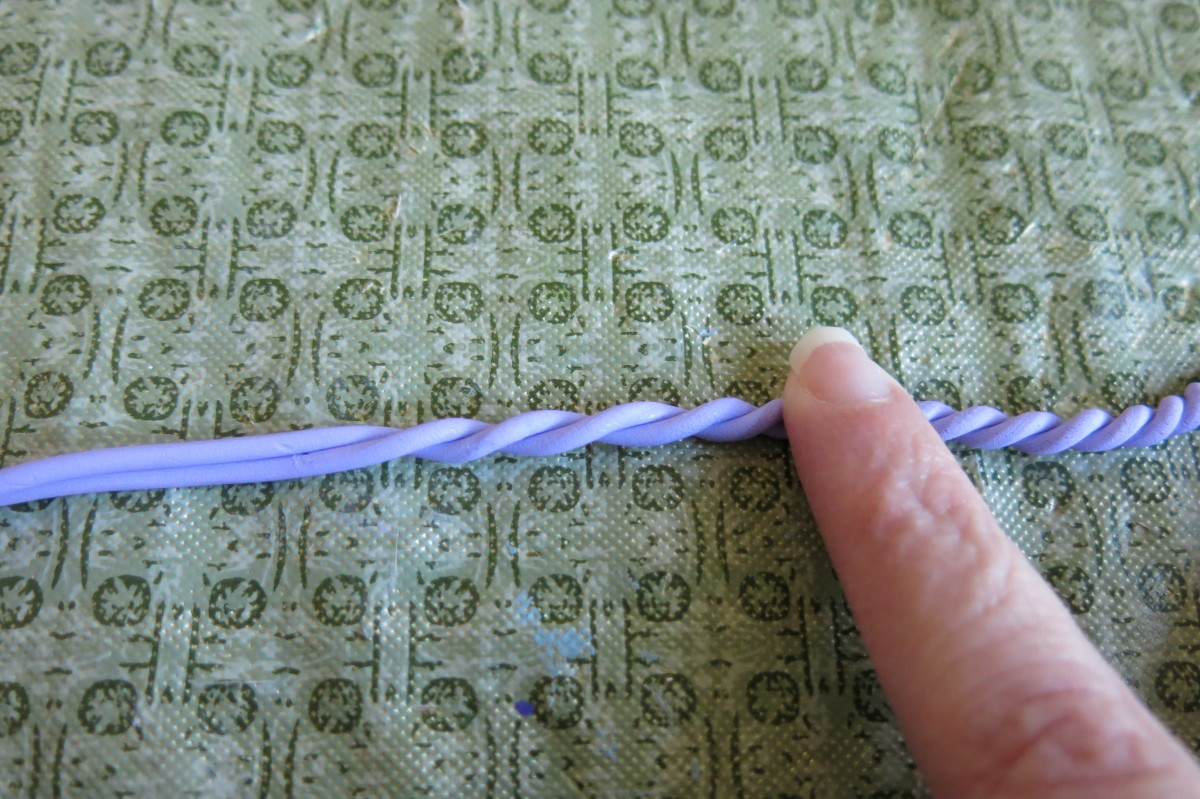 Creating a knit stitch with polymer clay