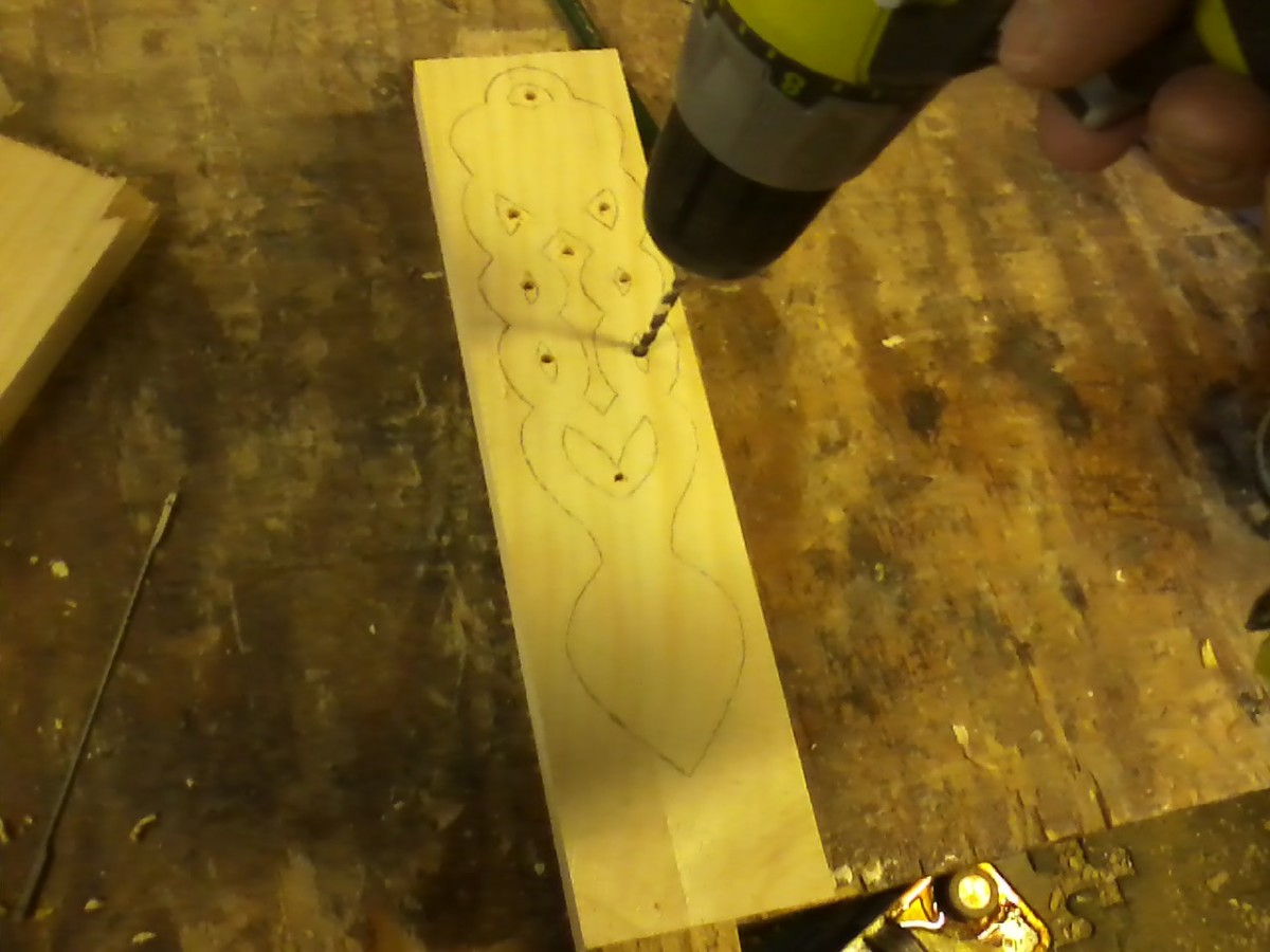 Drill holes in the loop twists.