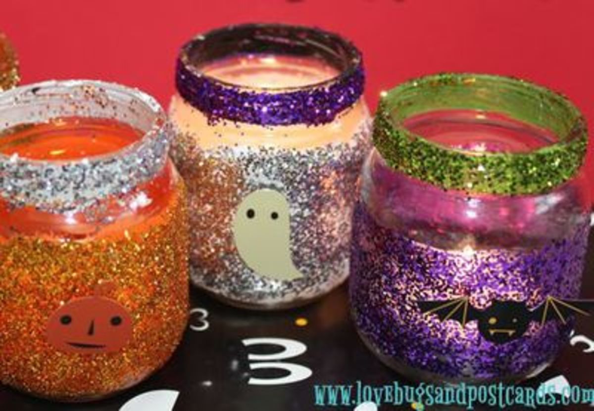 Glitter Candle Jars