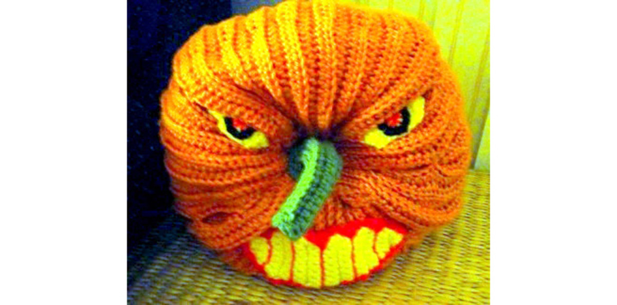 Scary Halloween pumpkin crochet