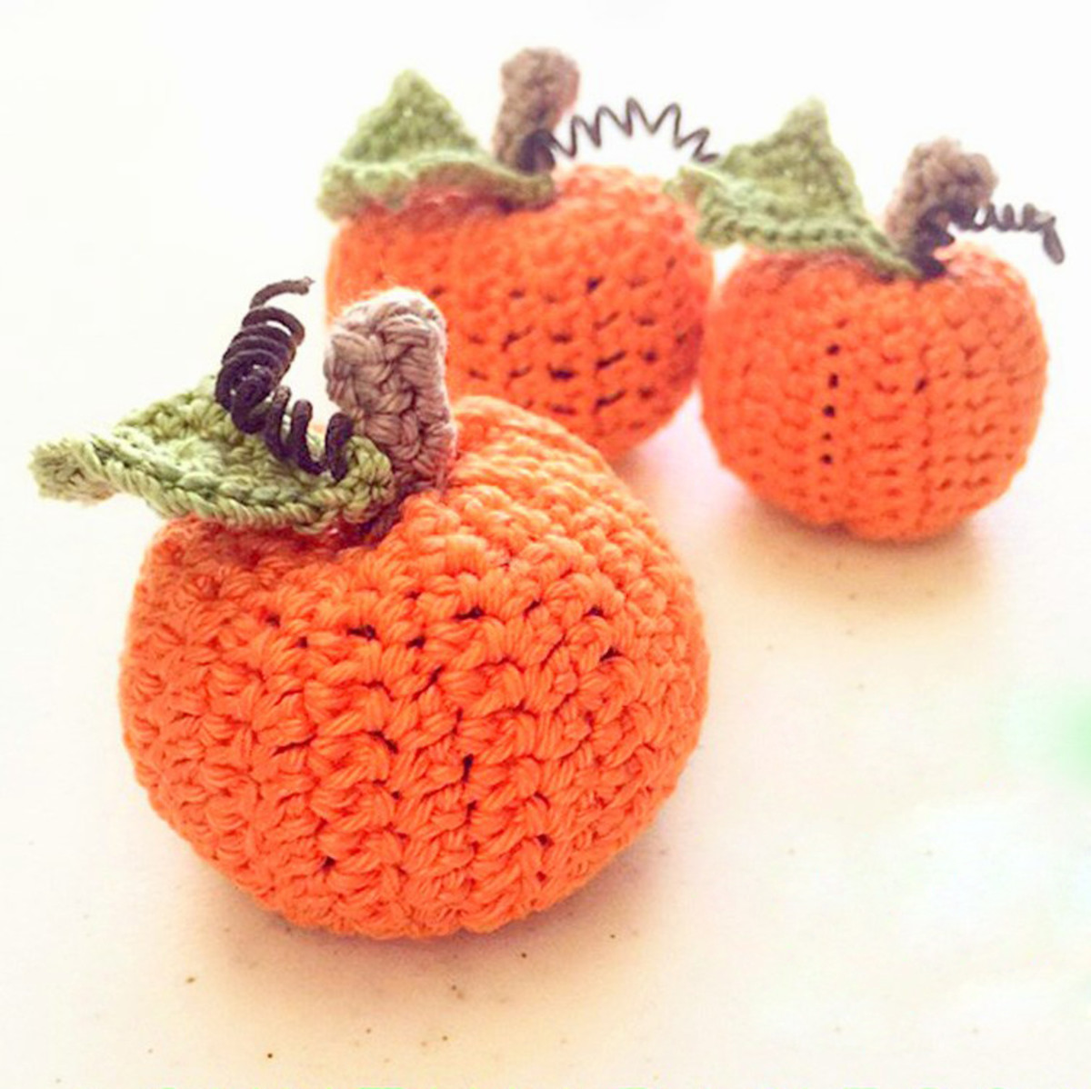 Round pumpkin crochet