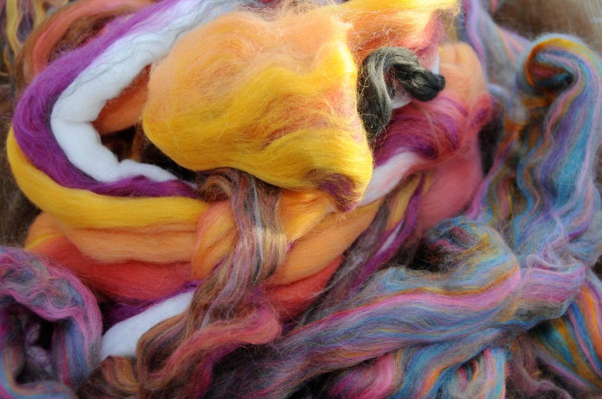 Waste wool purchased from World of Wool.