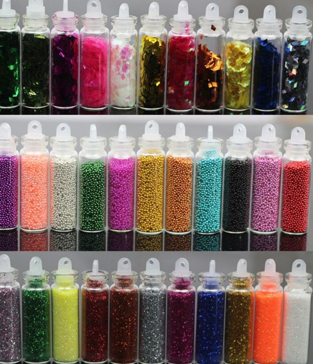 Different kinds of glitter