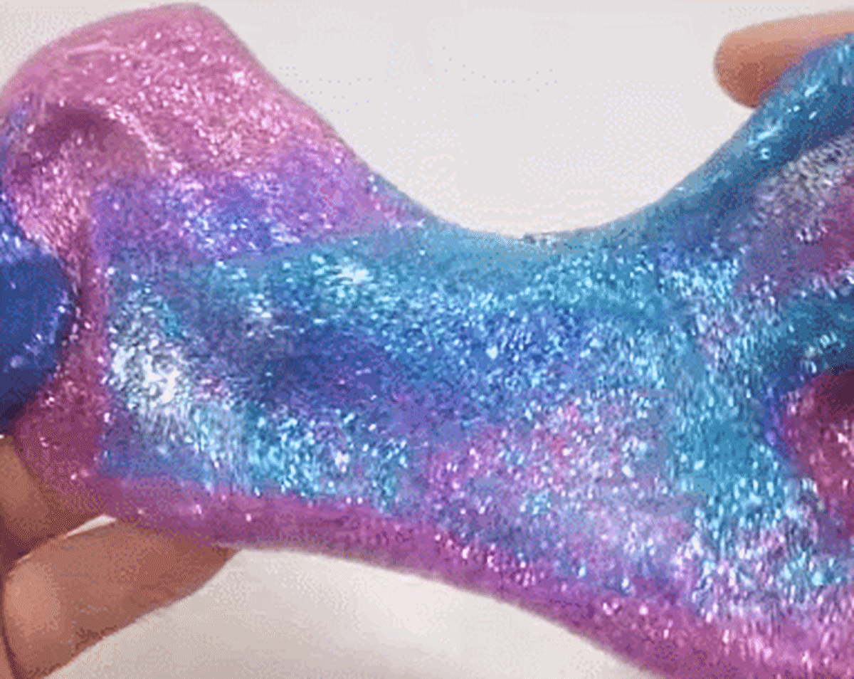 Adding a bit of glitter to your slime can make this DIY project that much more exciting!