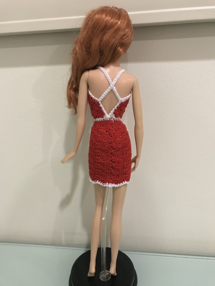 Barbie Closed Shell Backless Dress (Back View)