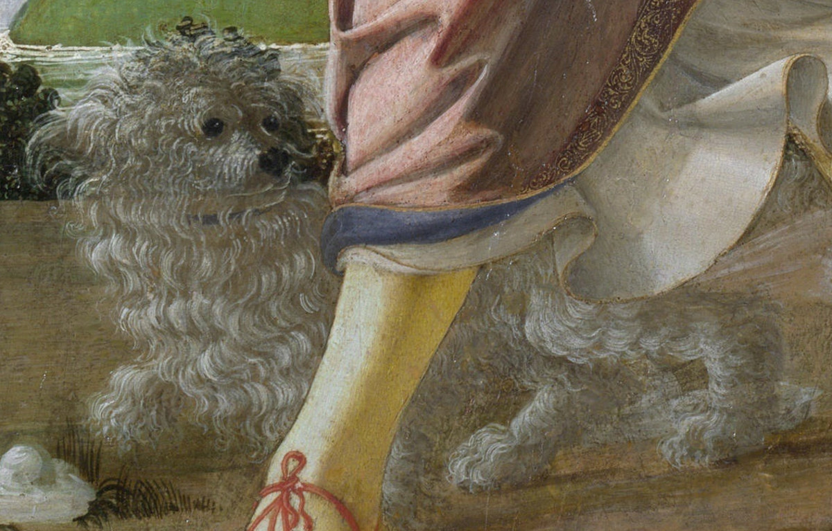 Closeup of the Invisible Dog in Verrocchio's "Tobias and the Angel"