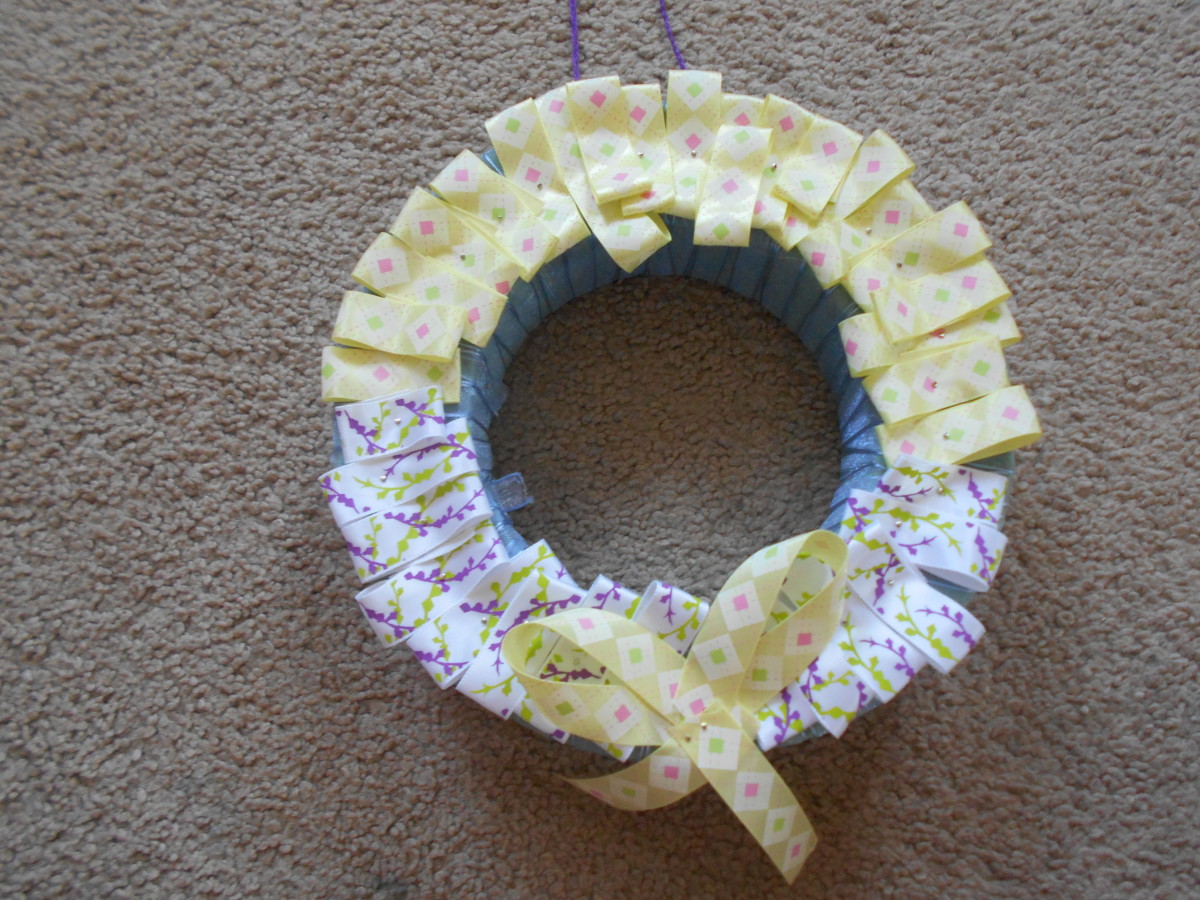 How to Make a Styrofoam and Ribbon Wreath