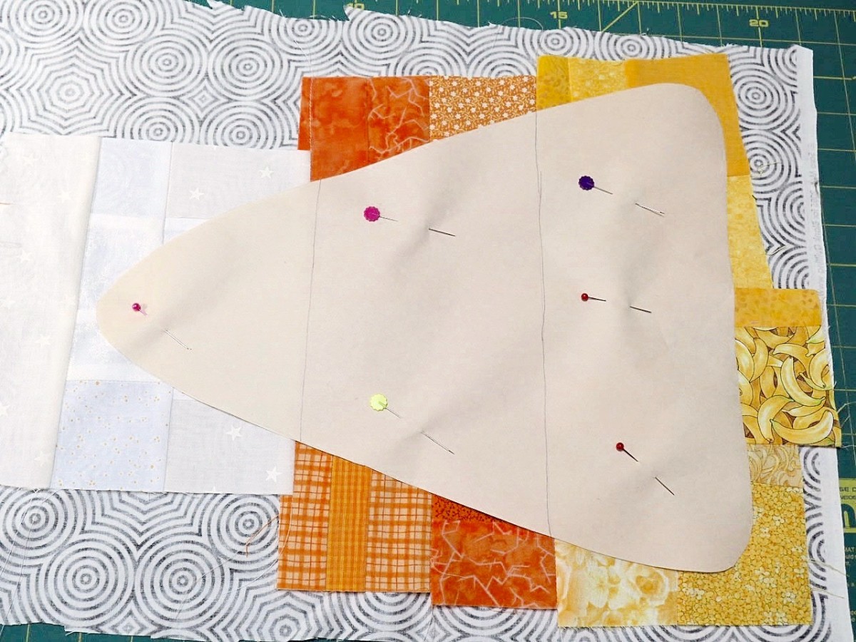 Step 9: Cut the backing and pin the pattern
