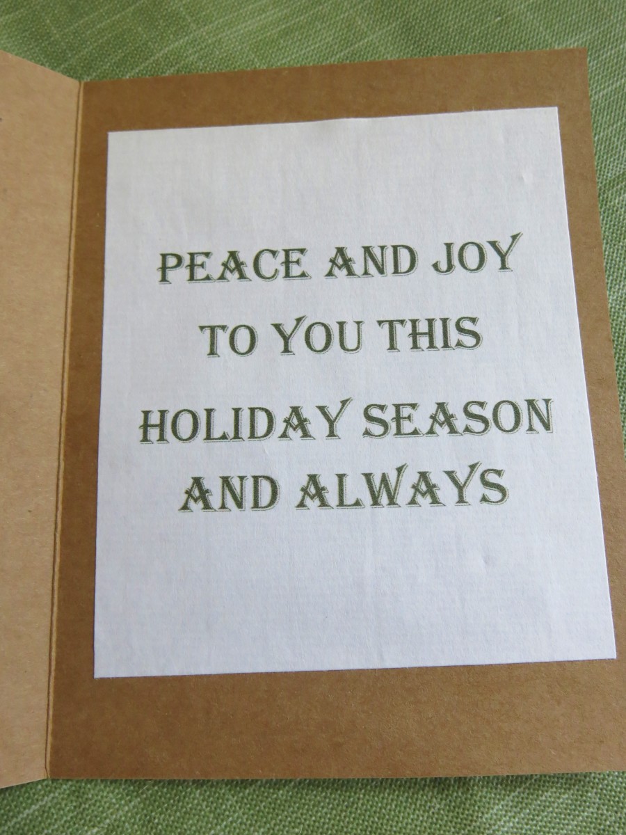 Spread Christmas joy with a cheery message in your card.