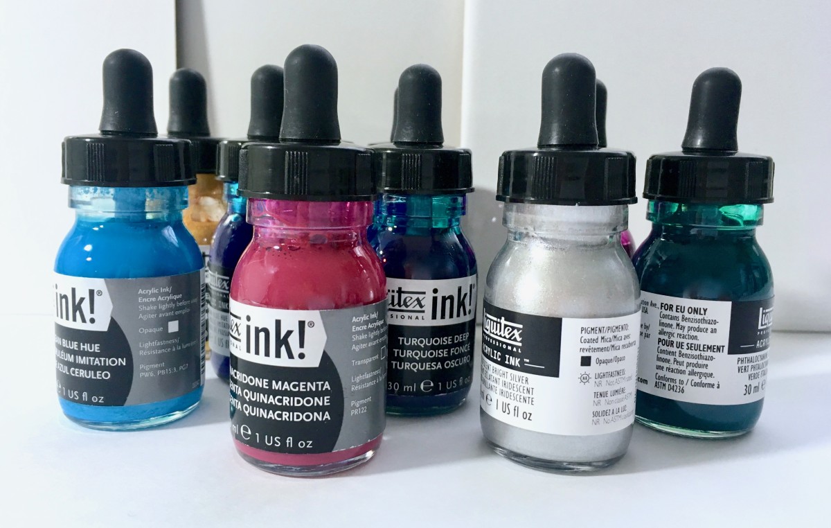 Bottles of Acrylic Ink