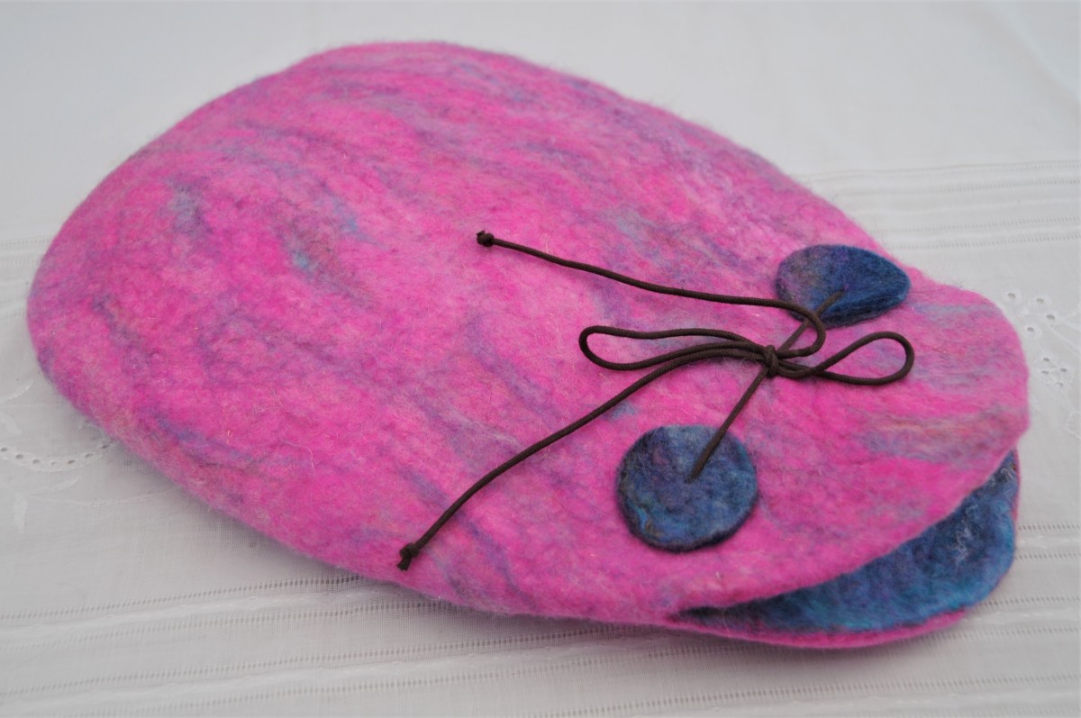 Wet Felted Hot Water Bottle Cover