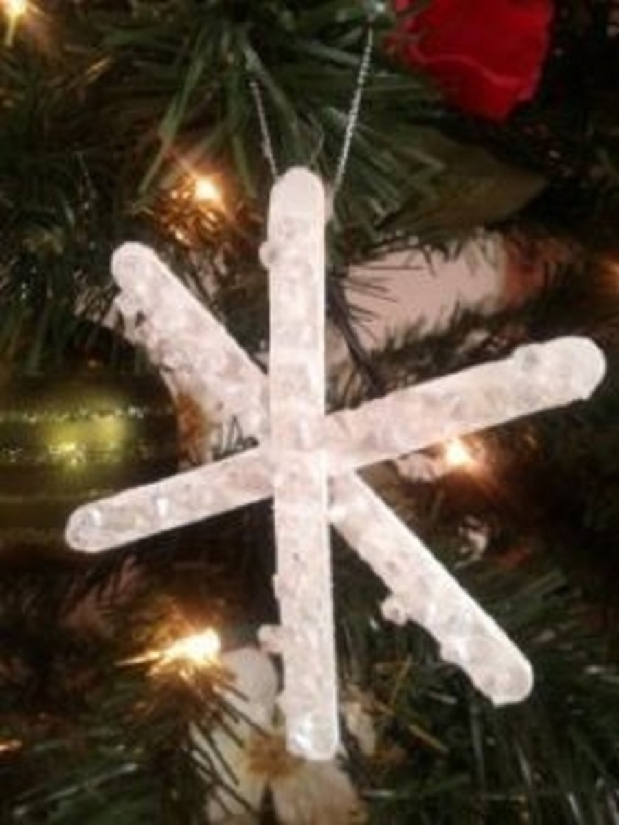 Craft Stick Christmas Snowflake 