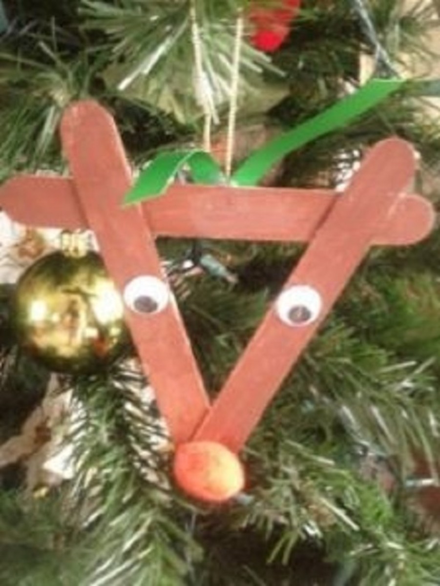 Craft Stick Rudolph