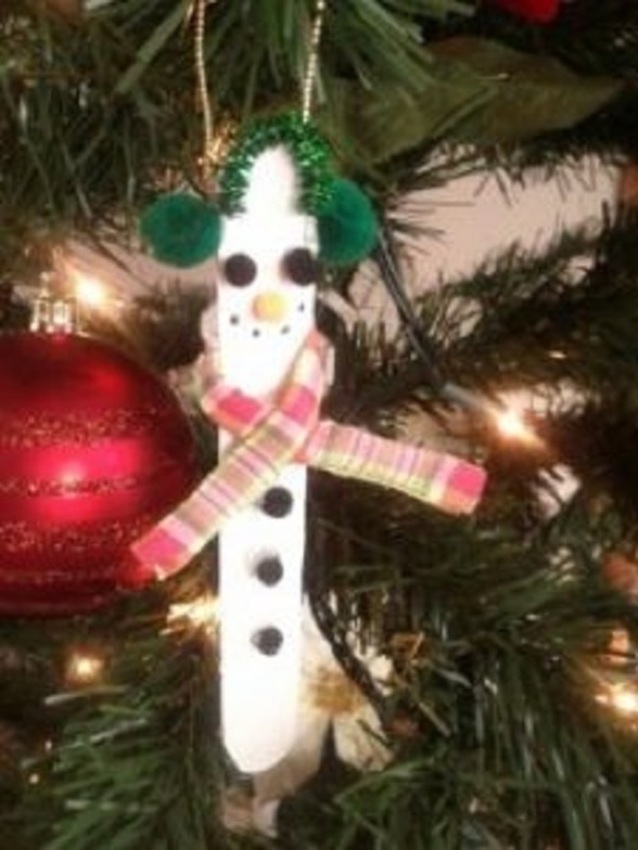 Craft Stick Snowman