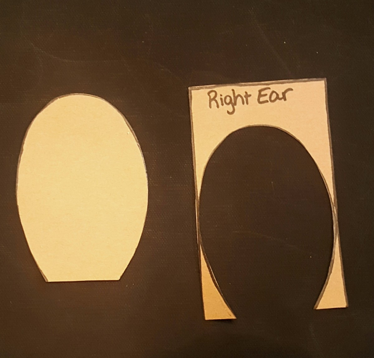 Right ear cut-out