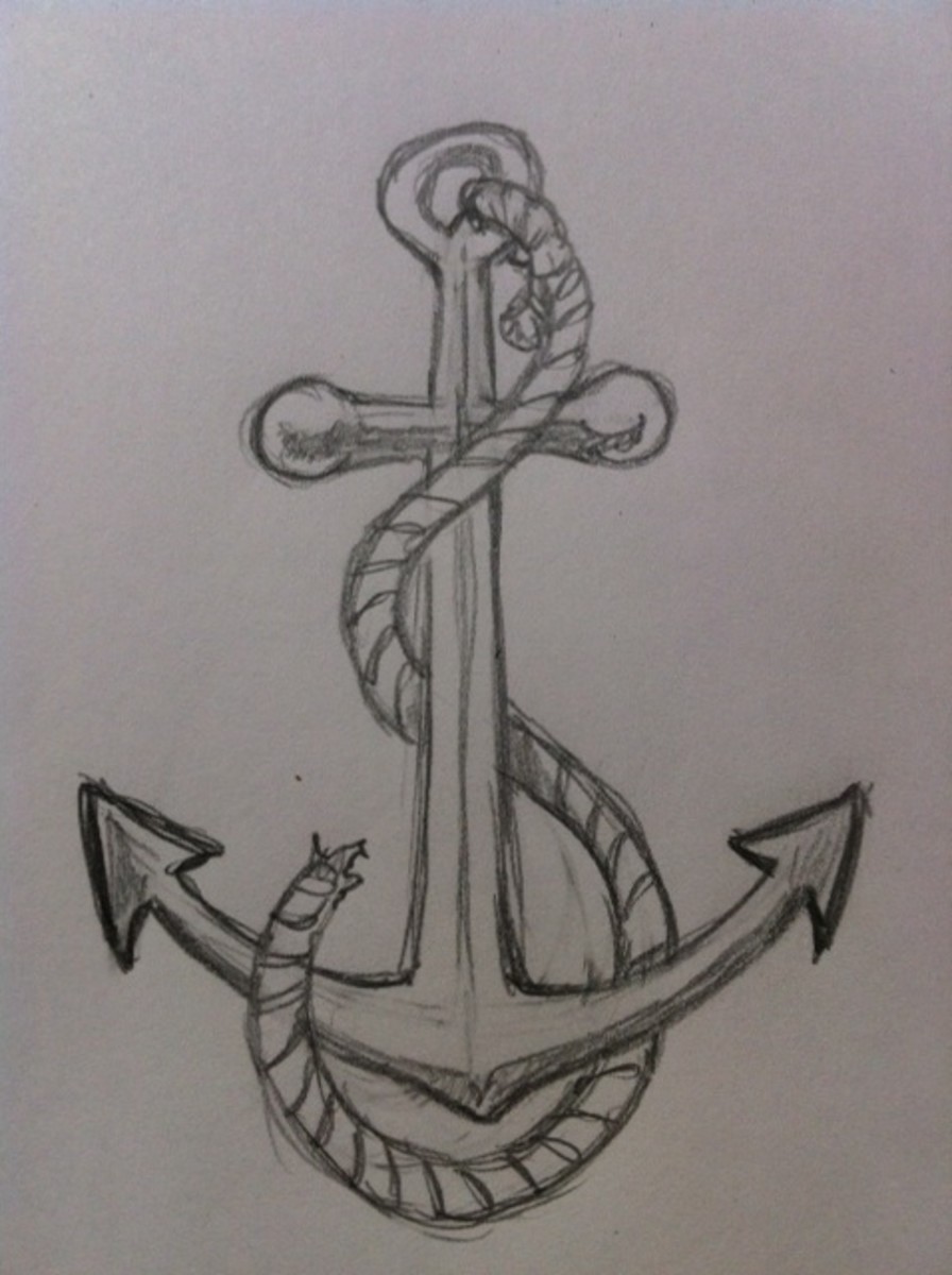 How To Draw An Anchor FeltMagnet